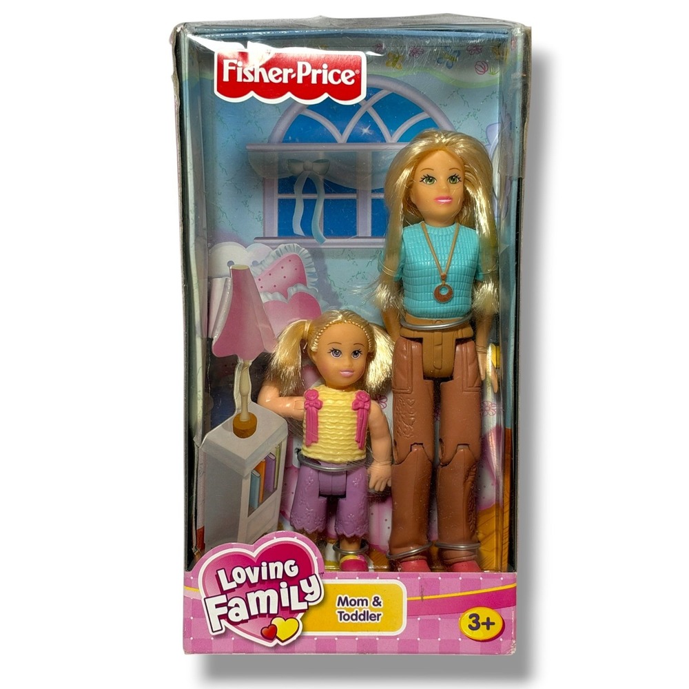 Fisher Price Loving Family Dollhouse Blonde Mom & Toddler Girl Doll 2009 New